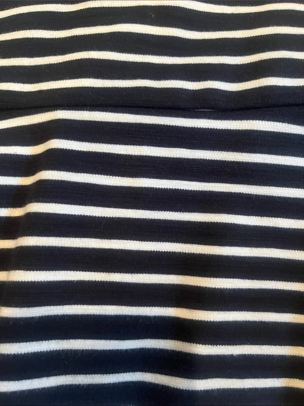 J. Crew Black and White Striped Peplum Tank
